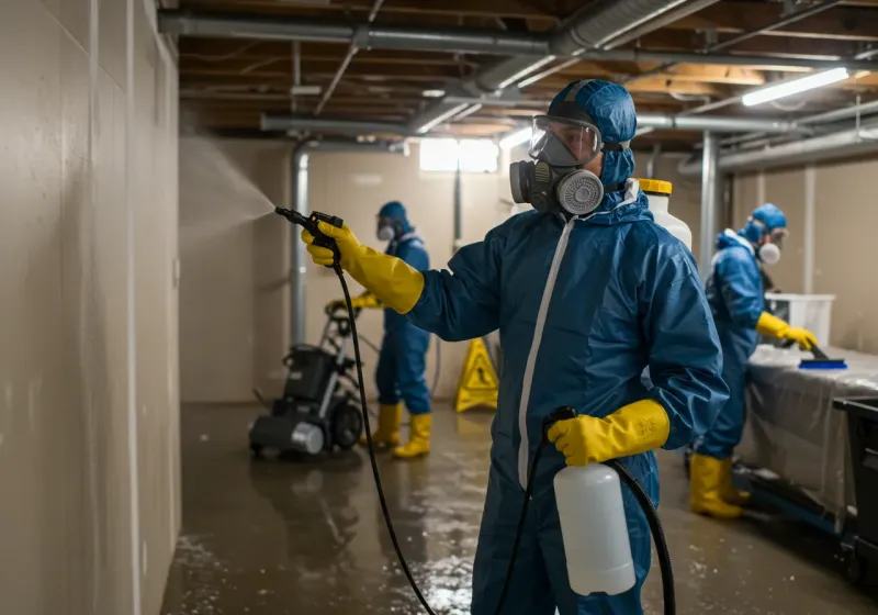 Basement Sanitization and Antimicrobial Treatment process in University, MS